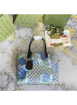 Guc.ci Reversible GG Tote 368568 Flower Blue High